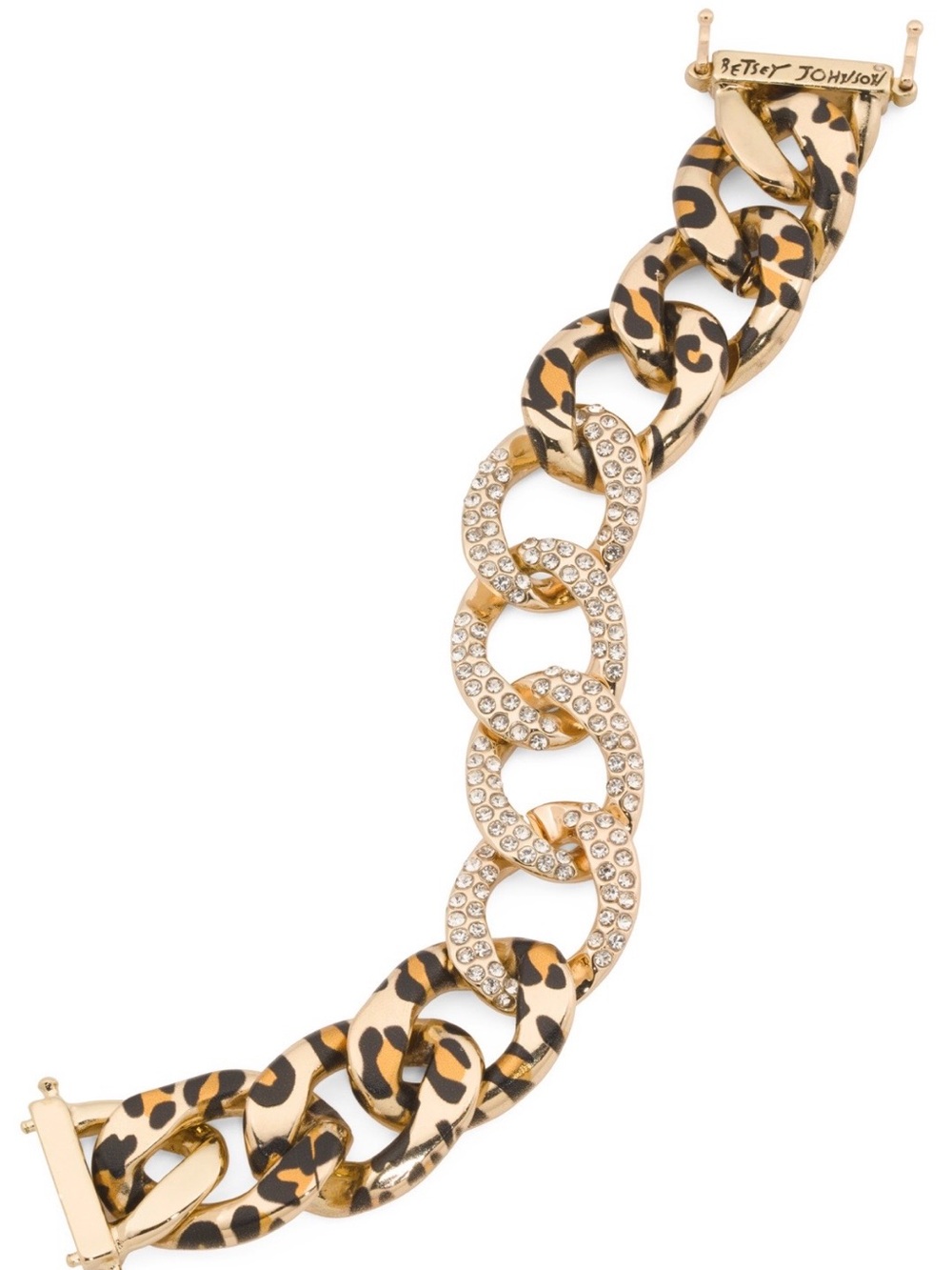 Betsey Johnson Gold Leopard Chain Link Bracelet - Picture 3 of 11